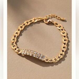 Gold Crystal Bar Bracelet - Women Jewelry